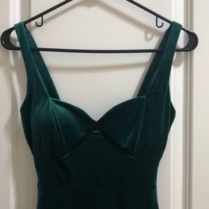 Cocktail Emerald Green Velvety Dress